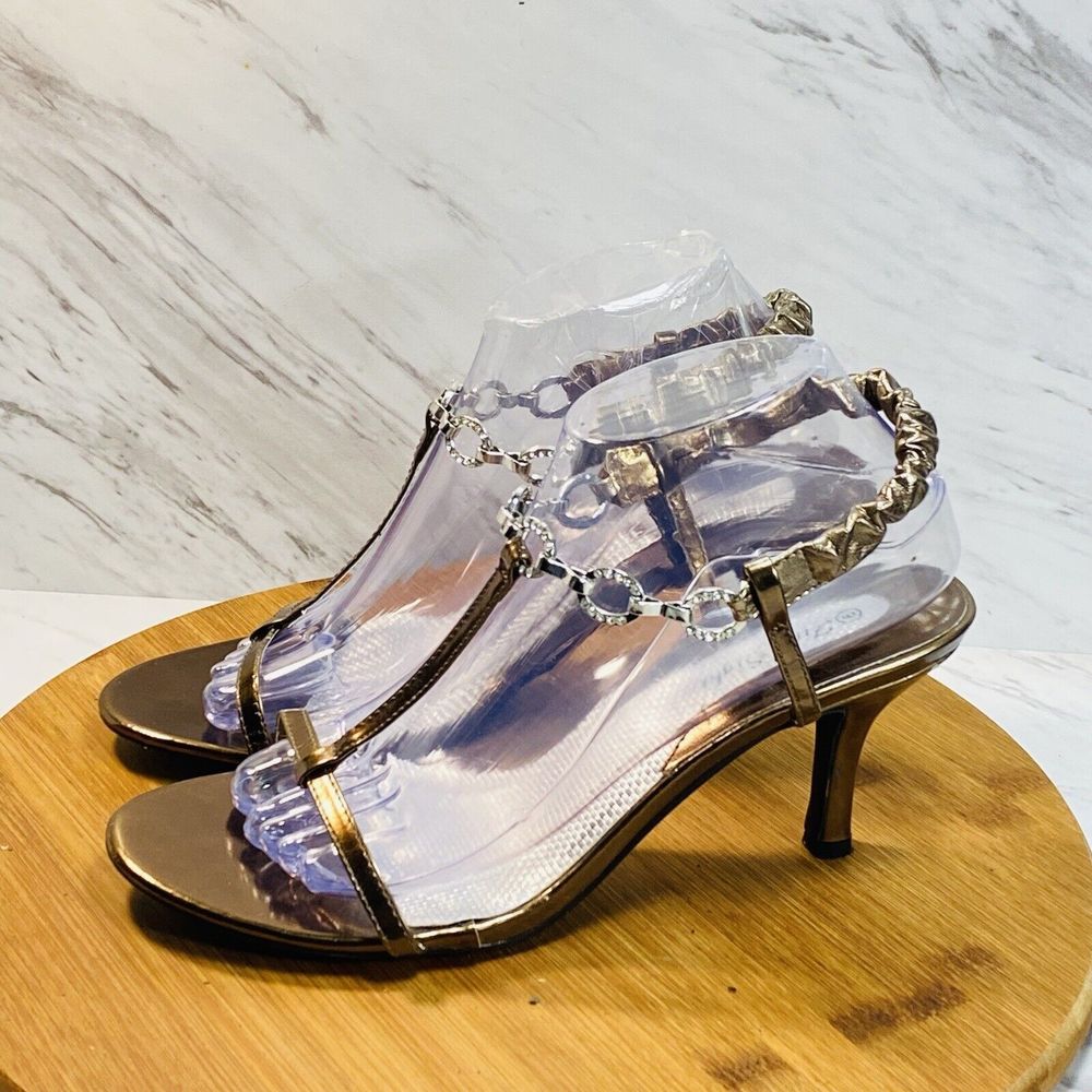 First Sight Elegant Sandals Heel Size 9 Heel 3.5”